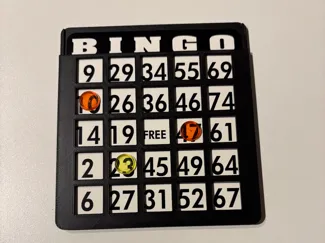 Bingo card holder