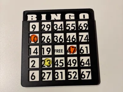 Bingo card holder