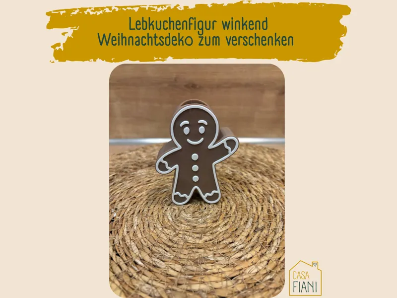 Lebkuchenfigur winkend – Weihnachtsdeko