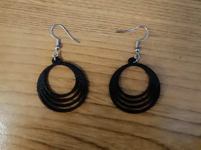 Boucle d'oreille 4 cercles