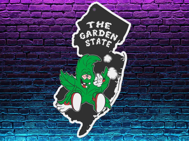 Weedy New Jersey sign wall art