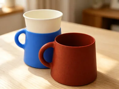 Anti-tip cup holder (for disposable paper cups)