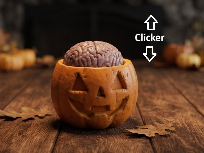 Pumpkin with brain Clicker 3D model