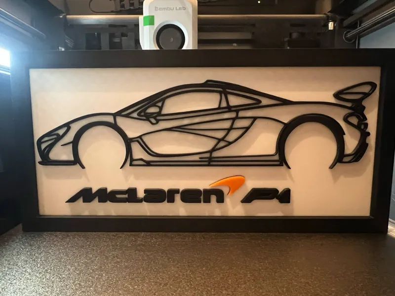 Mclaren P1 Line Art Display