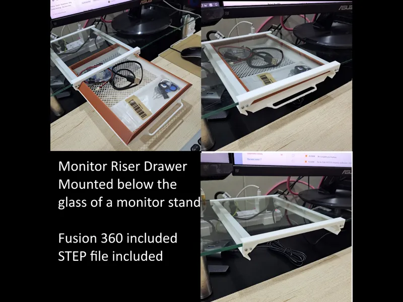 Drawer for Glass Monitor Stand
