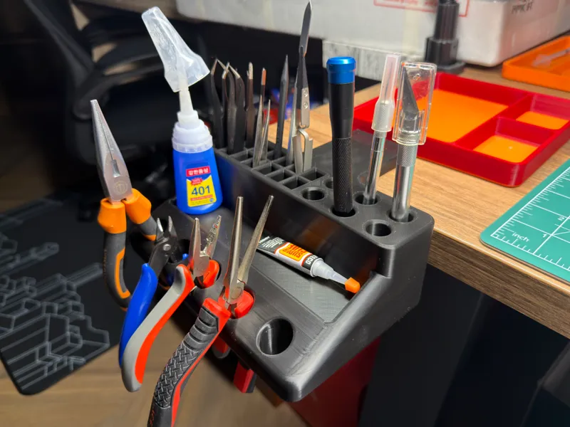 Clamp-On Desk Edge Tool Organizer