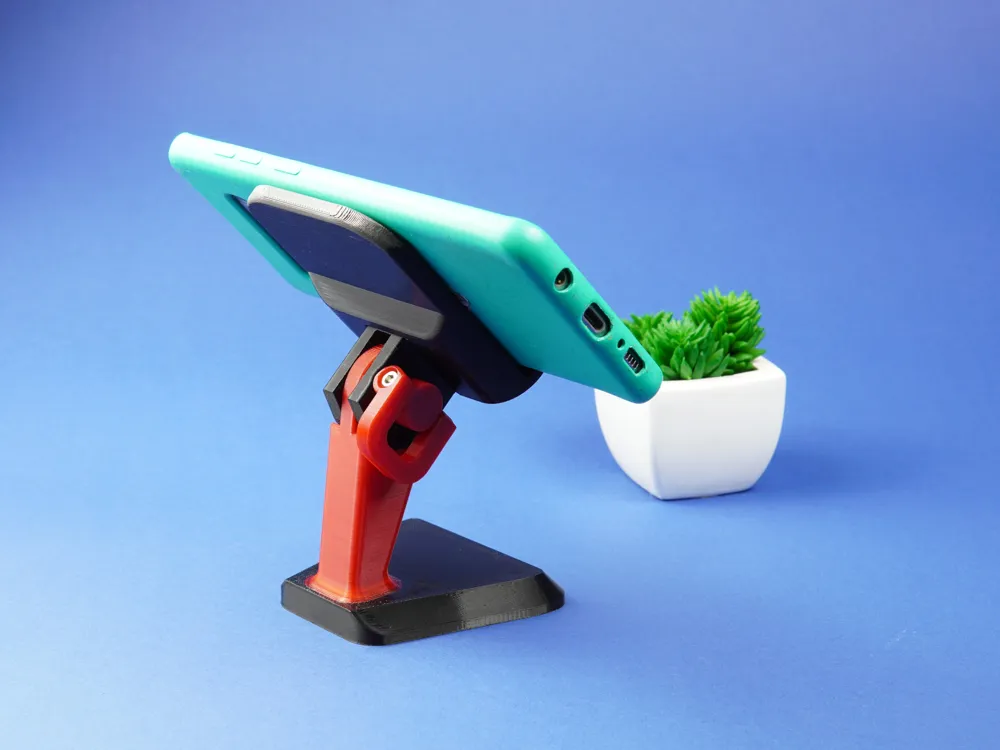Adjustable Phone Stand - Adjustable angle - Free 3D Print Model ...