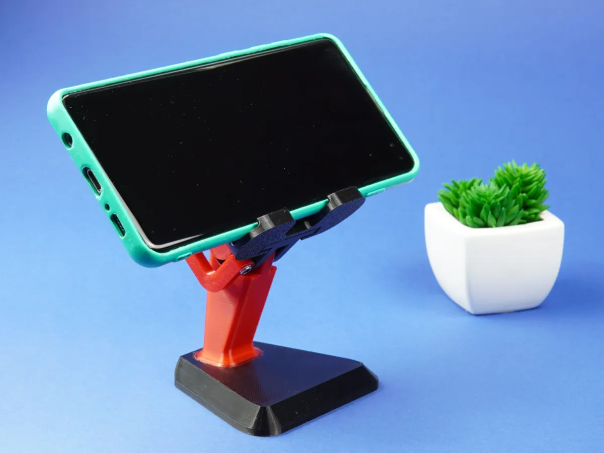 Adjustable Phone Stand - Adjustable angle - Free 3D Print Model ...