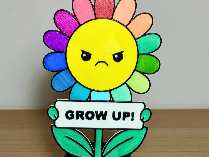 “Grow Up” Daisy Colouring Activity with Pot Stand