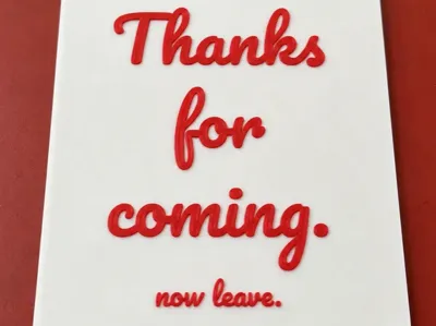 Now Leave Funny Door Sign