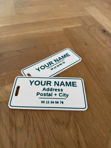 Llavero: Customizable Luggage Tag – 3 Lines & Phone Number — vista de referencia 3