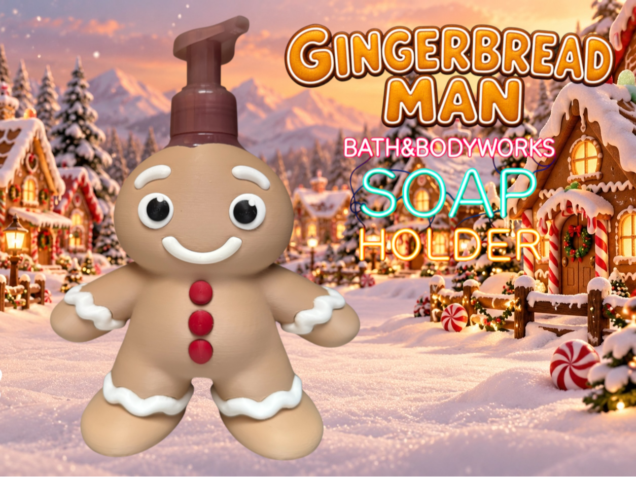 MULTIPART/AMS - GINGERBREAD MAN BBW SOAP HOLDER - 1