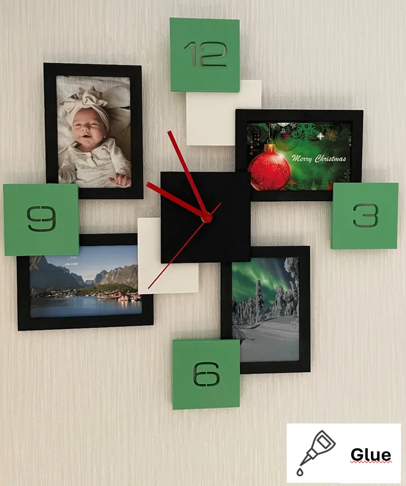 Mit Fotos personalisierbare Uhr