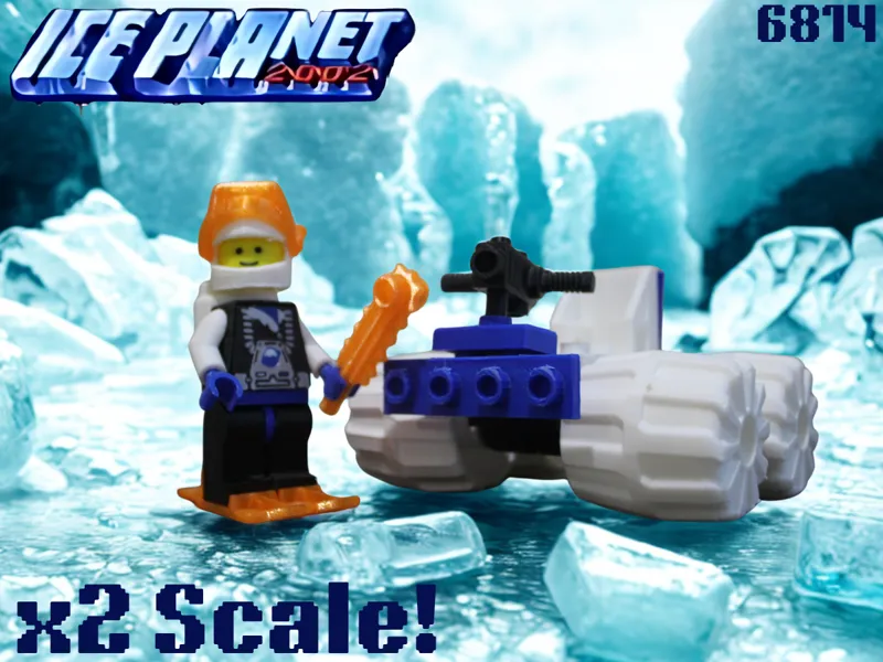 Brick set 6814 IcePlanet Tunnelator 2x Brick Scale