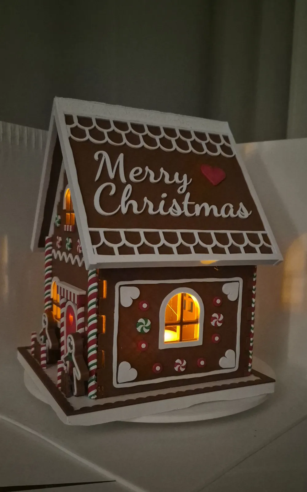 Gingerbread house lantern for LED tea light - Free 3D Print Model ...