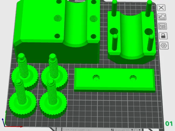 Desk Tube Clamp with 38mm tube 