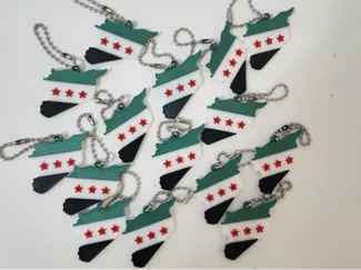 syria flag and keychain