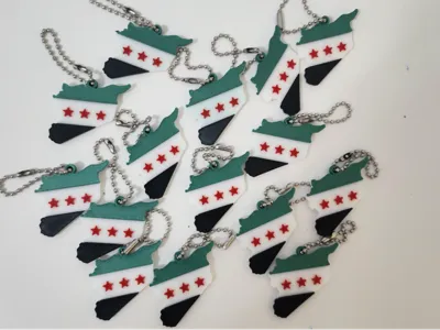 syria flag and keychain