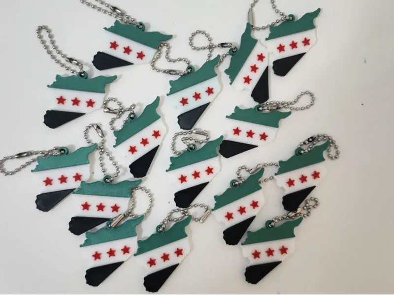 syria flag and keychain