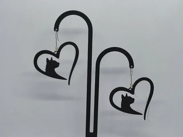 Pendientes Corazón Gatuno