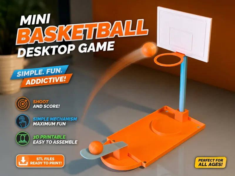 Mini Basketball Flick Game Fun Desk Toy NO-AMS