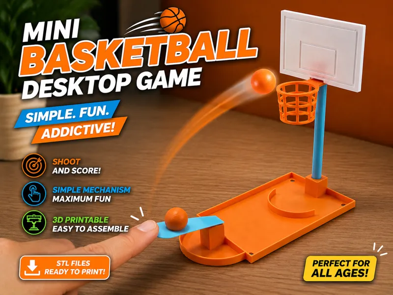 Mini Basketball Flick Game Fun Desk Toy NO-AMS