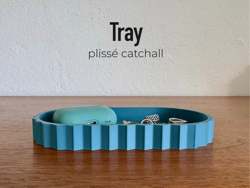 Plissé Catchall Tray – Modern Decorative Organizer