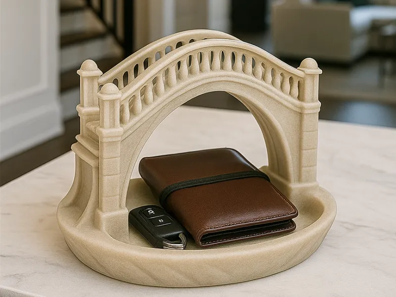 Bridge Catchall Tray Modern Home Decor Organizer