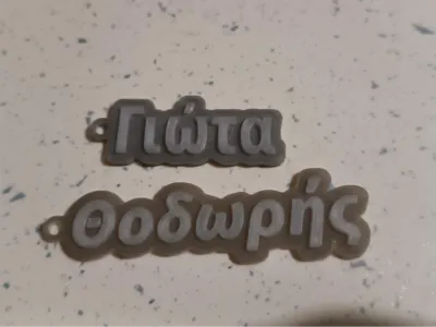 Greek Names for keychain