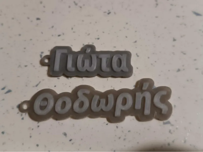 Greek Names for keychain