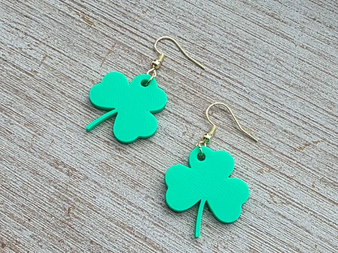 St. Patrick's Day Shamrock Clover Earrings