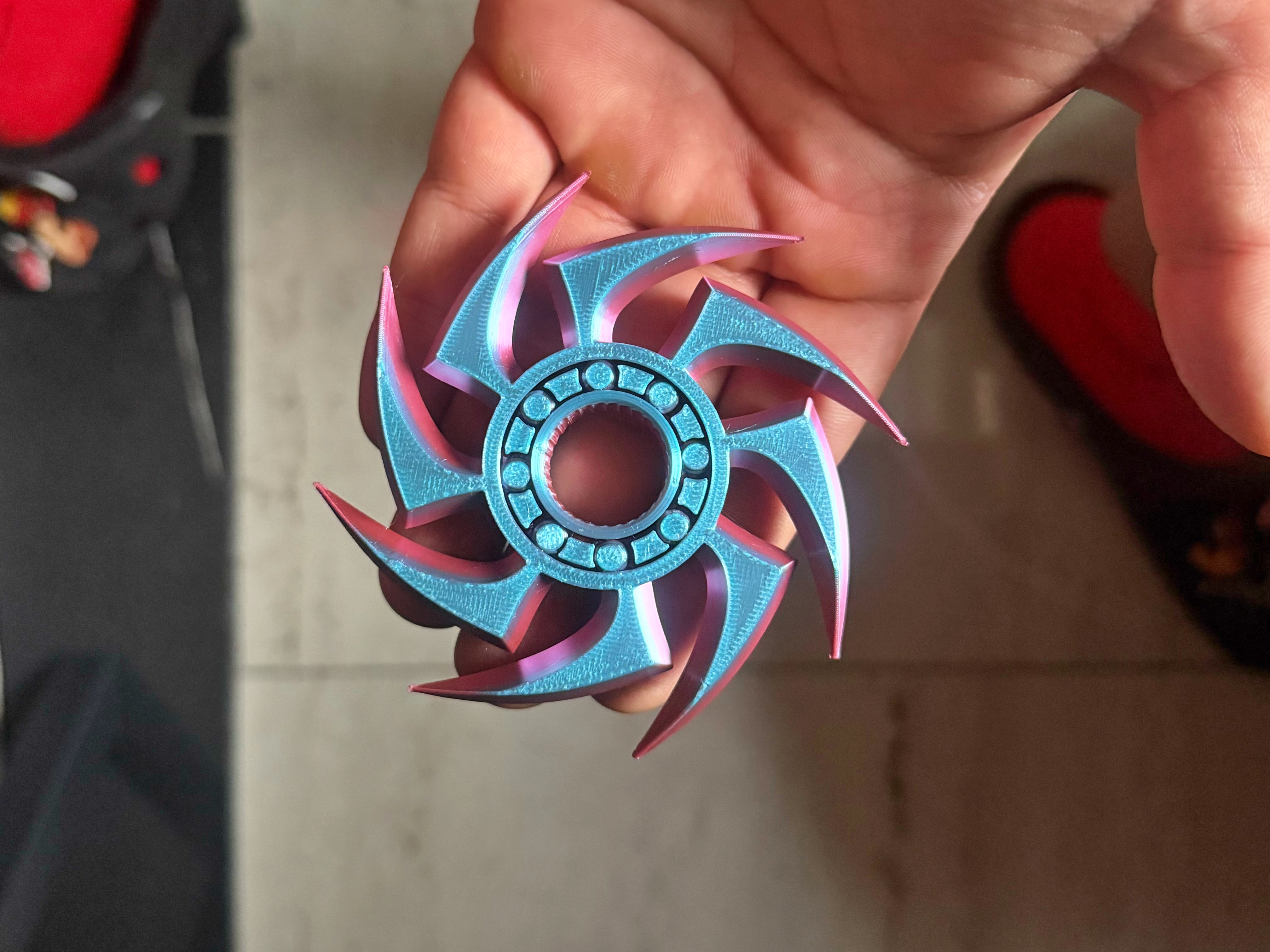 Vortex Blade Spinner – Print-in-Place Fidget - 1
