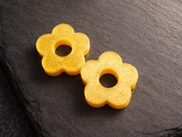 Pampille fleur a 5 petales Boucle d'oreille