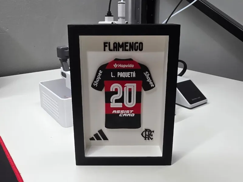 Quadro – Camisa do Flamengo - PAQUETA
