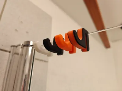 Shower hook for 6mm Glass