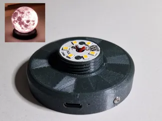 Rechargeable Base for Lithophane Moon Lamp - ⌀75mm