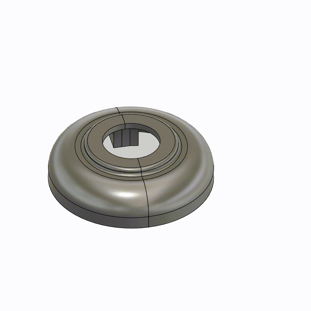 Rosette Abdeckung Heizungsrohr 16mm zweiteilig