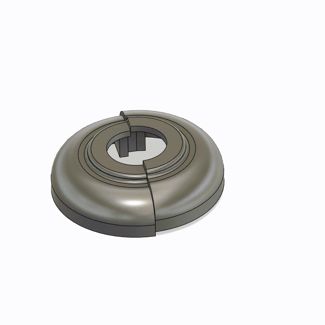 Rosette Abdeckung Heizungsrohr 16mm zweiteilig