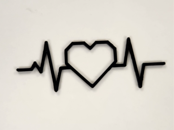 Herz EKG Liebe Valentinstag Deko Wand und Stand