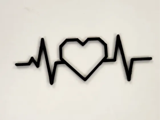 Herz EKG Liebe Valentinstag Deko Wand und Stand