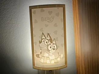 Bluey Hearts Valentines Night Light Lithopane