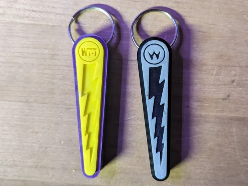 Lightning Flipper Keychain