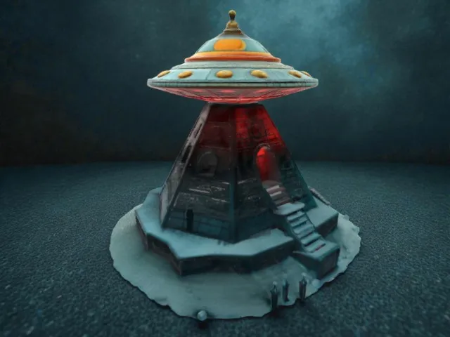 Alien UFO Pyramid Structure 