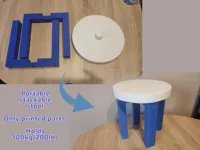 Tabouret pliable empilable — photo 1