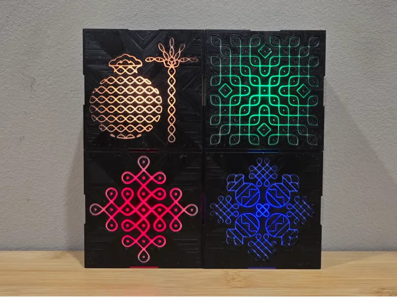Hindu Kolam Tile Lamp