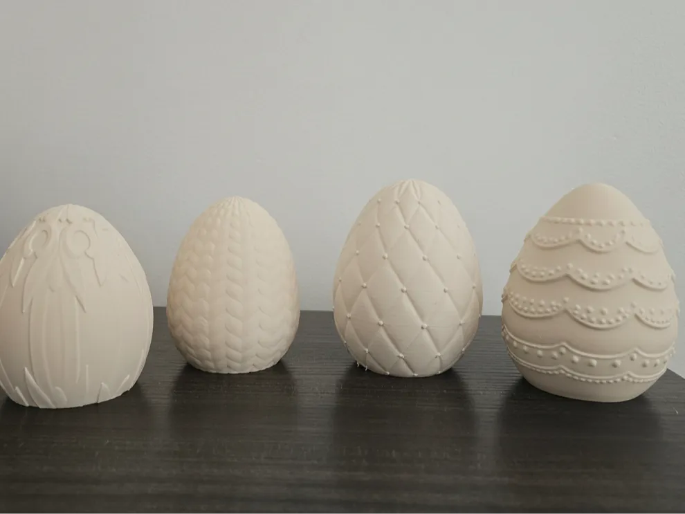 Decorative Easter Egg Set (4 Designs) - Free 3D Print Model - MakerWorld