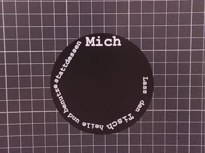 Coaster with Text (Text in the description)