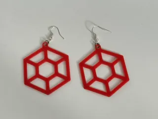 Hexagon earrings