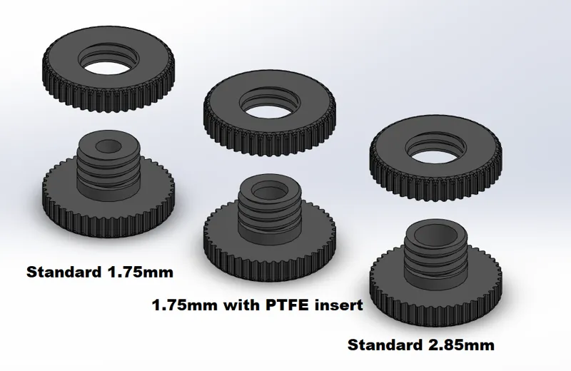 Filament coupler for thin walls