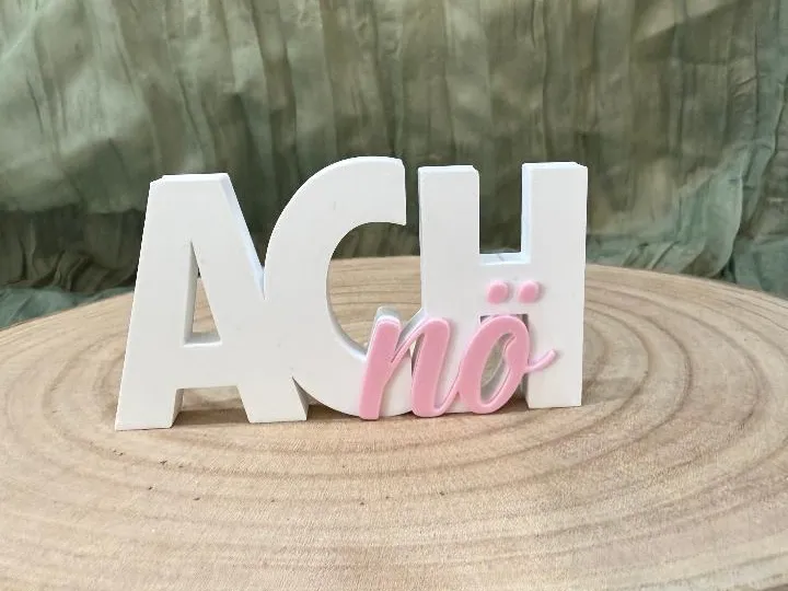 Schriftzug Ach nö